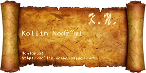 Kollin Noémi névjegykártya